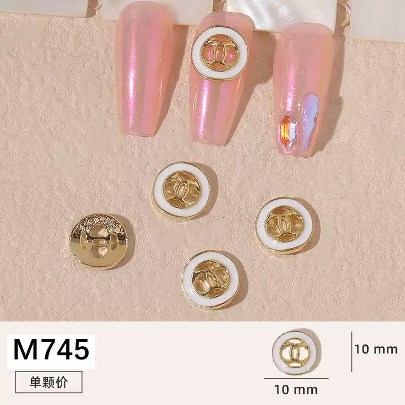Net red manicure small fragrant wind jewelry love bunny new bow camellia dripping oil nail decoration stickers