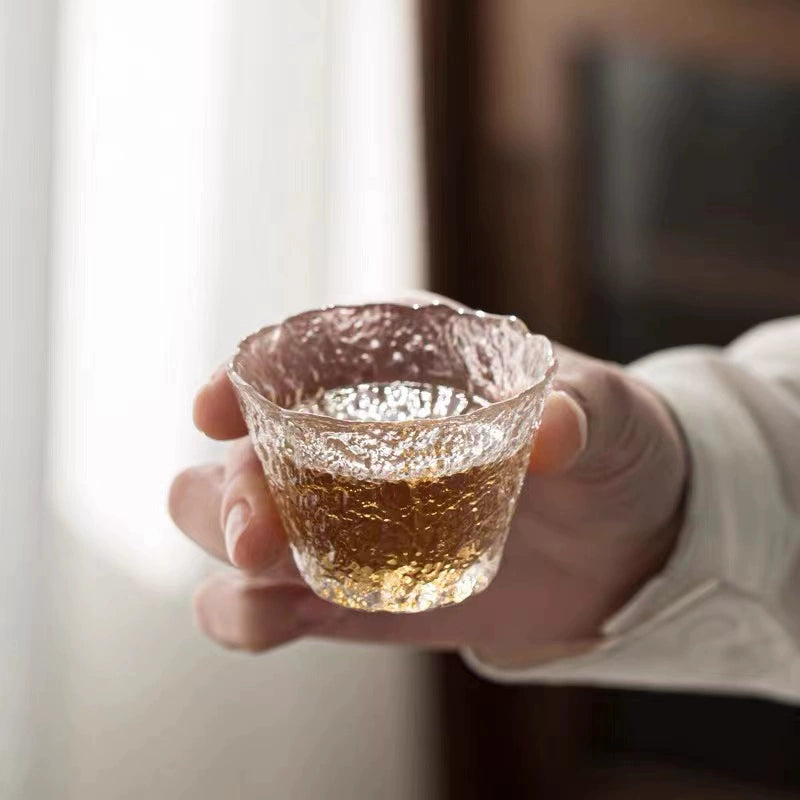 Retro ice dew Japanese wine glass sake glass glass white wine glass set spirit glass wine set wine dispenser wine cup