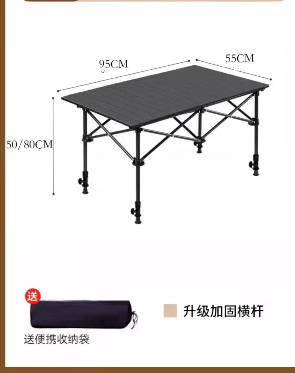 Outdoor Folding Table Metal Egg Roll Table Portable Camping Picnic Table Setting Table Camping Barbecue Self Drive Tour
