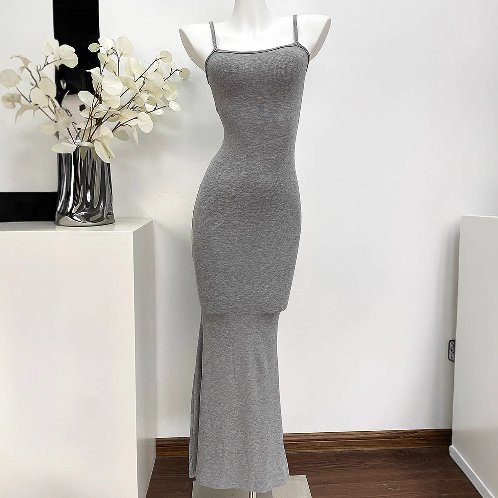 In stock skims gal dress women's sundress pure desire date sexy slim hip hush waist maxi skirt