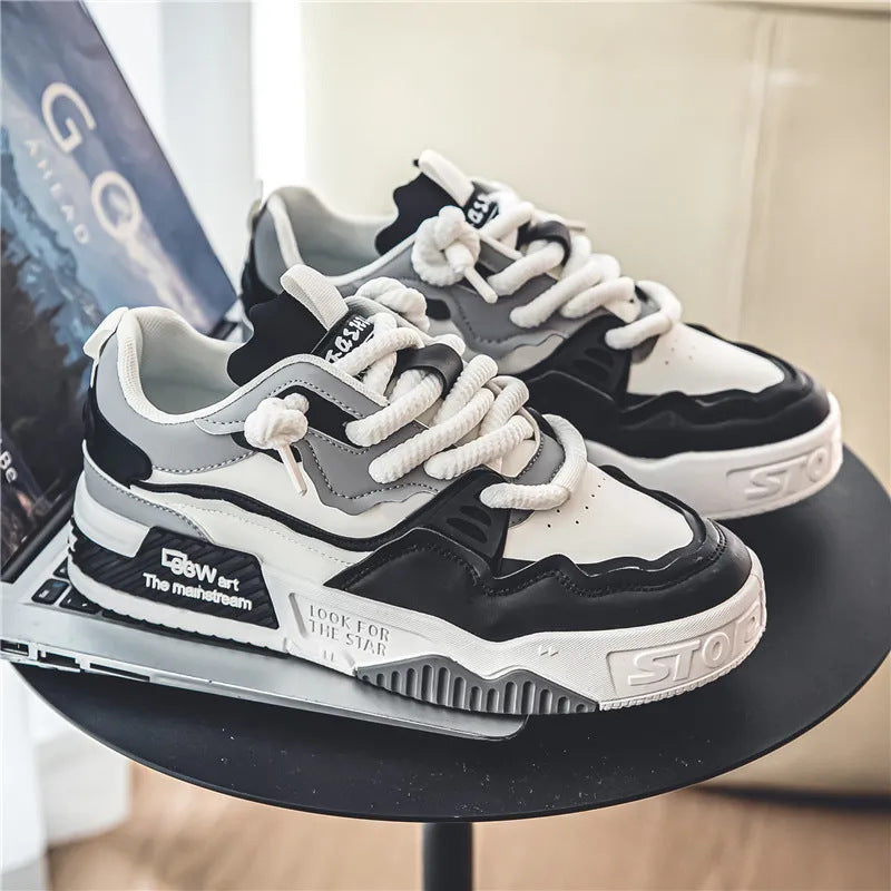 Plus size men's shoes new foreign trade special casual sneakers men's platform height increase leather size board shoes