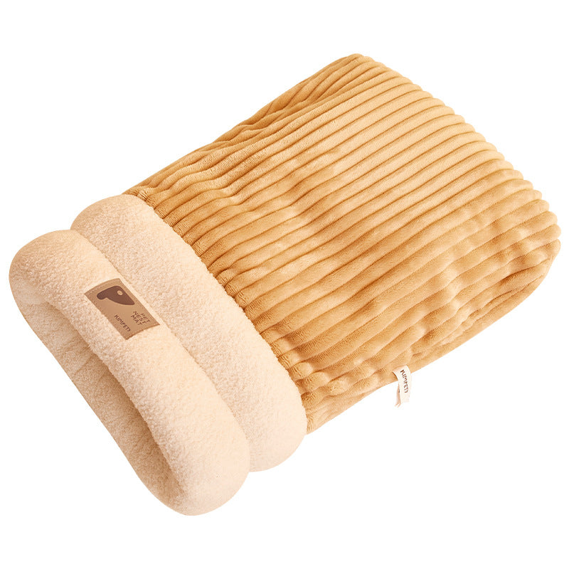 Autumn and winter warm cat nest sleeping bag drill hole nest closed kitten nest security dog nest drill quilt