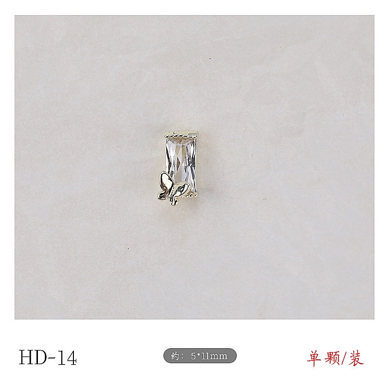 Twilight Rogge Manicure New Super Flash Butterfly Zircon Color Preservation Electroplating Non-fading Jewelry Nail Decoration Sticker