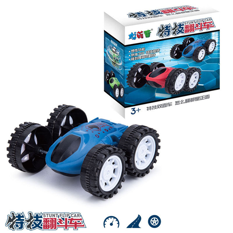 Spot inertia double-sided dump truck, fall-resistant stunt car, children's toys wholesale, small gifts, stalls, hot sales