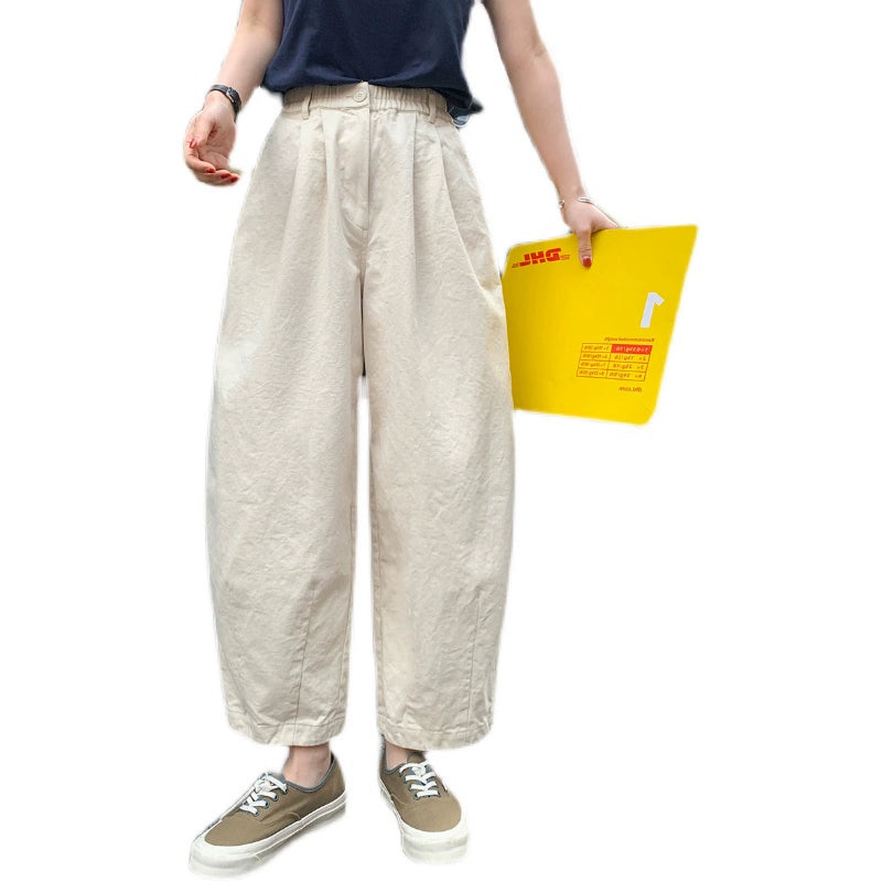 Balloon pants women's autumn clothes new loose and thin Tibetan meat semi-permanent Japanese all-match wide-leg casual pants