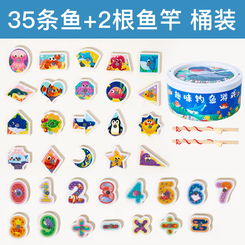 Children's magnetic fishing toys 1 to 3 years old 2 boys and girls 6 puzzle kids toddler baby two and a half years old gifts