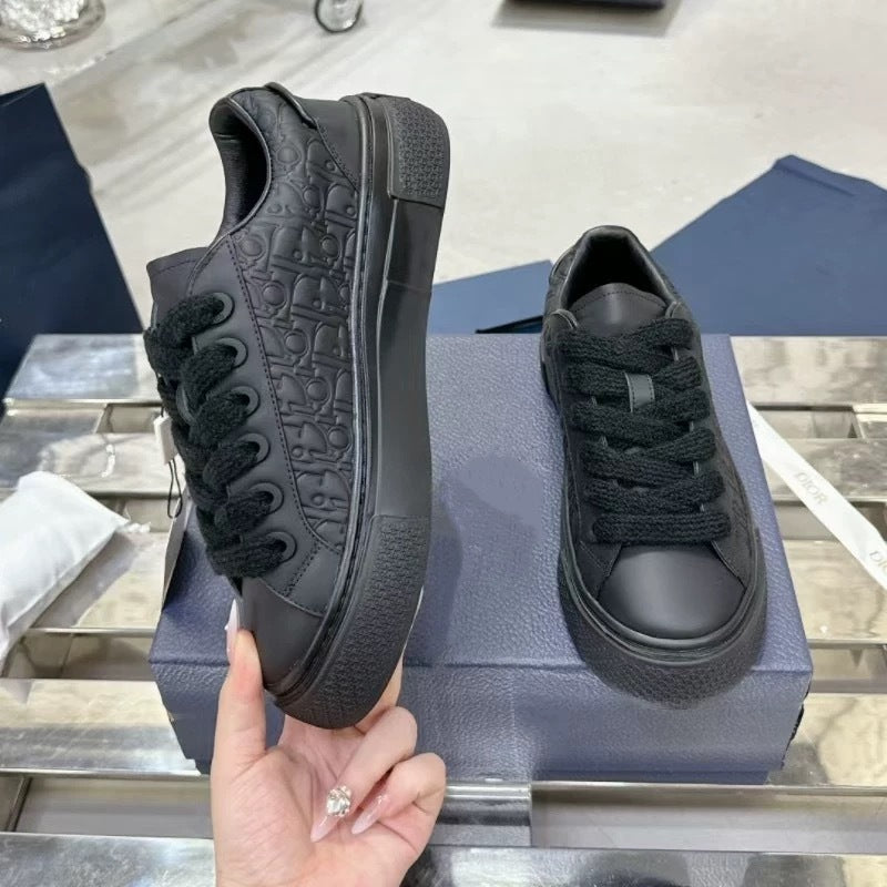 D home new high version B33 series jacquard sneakers for men and women couple leather shoes splicing casual shoes women