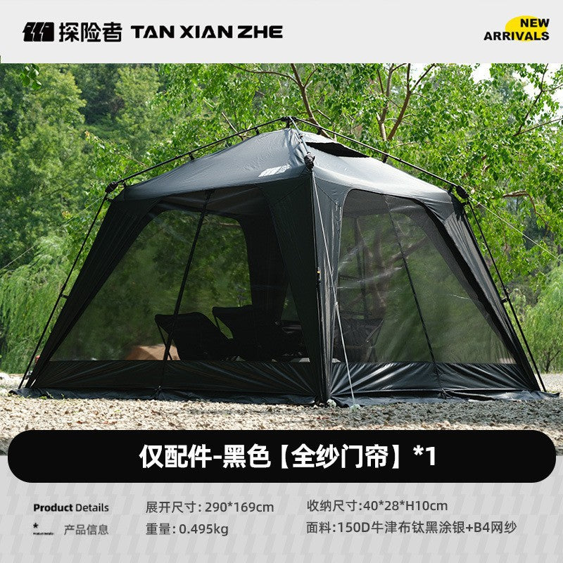 Explorers' carside tents quickly open the dome canopy, outdoor summer camping, light luxury, quick opening tents, sunshade, and sunscreen pergola