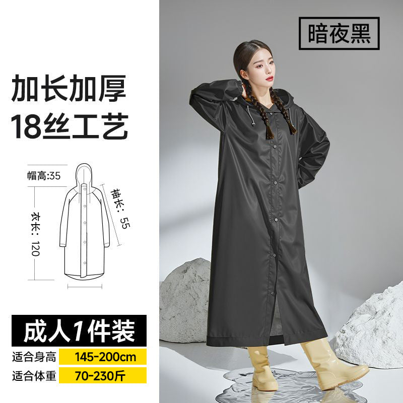 Raincoat thickened for adults to wear outside, travel portable, outdoor mountaineering, single long full-body rainstorm, disposable poncho