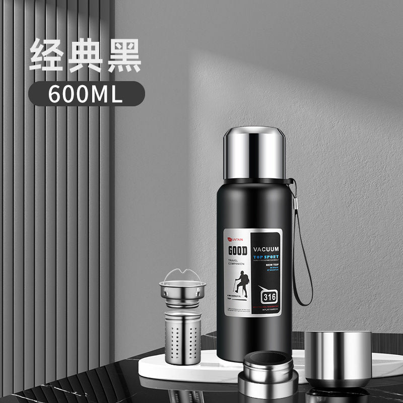 stainless steel thermos mug large capacity portable outdoor food grade vacuum car travel jug all-steel thermos mug