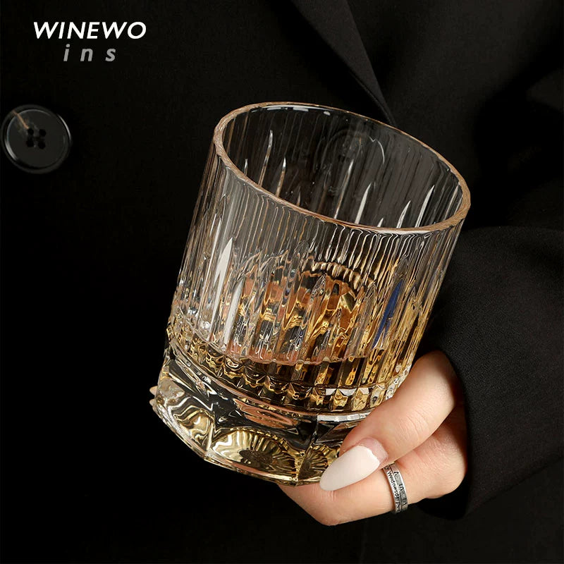Light will turn to meet you Medieval Nordic VINTAGE crystal glass wine glass whiskey glass beer mug