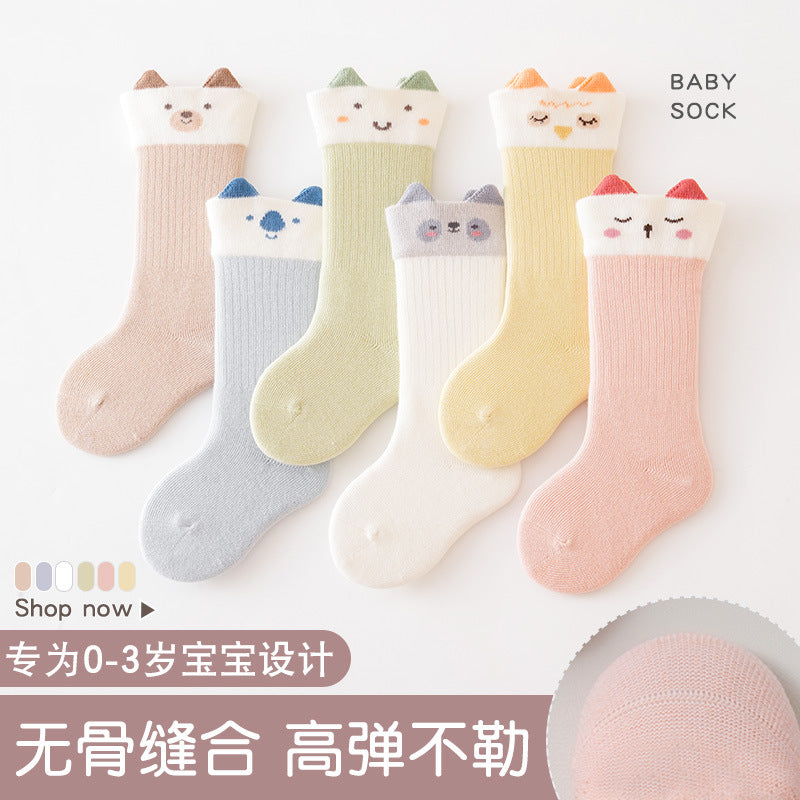 Baby socks cartoon autumn and winter thickened children's cotton socks baby newborn socks class