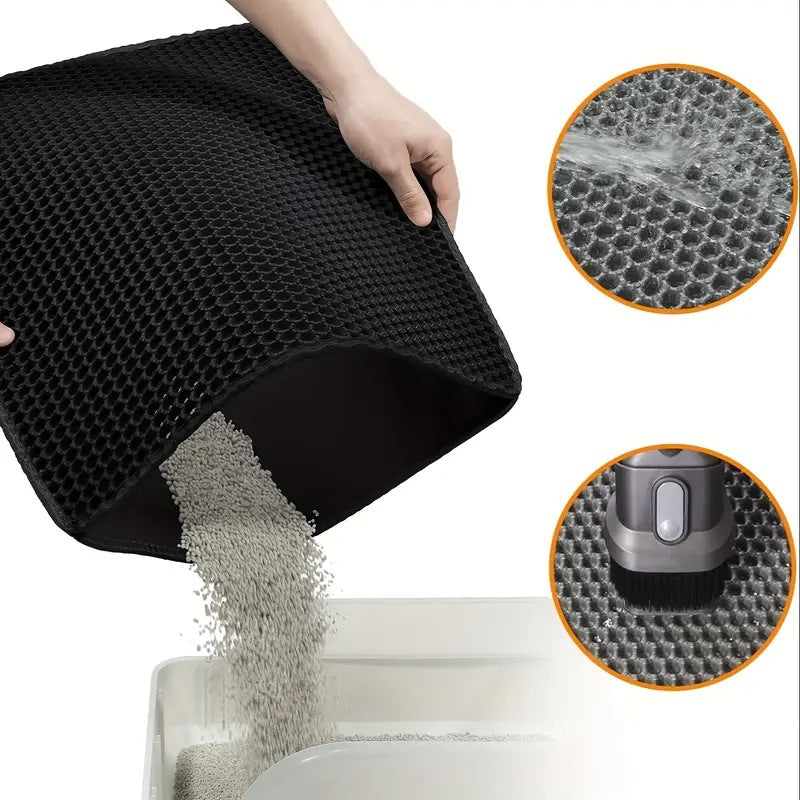 Double-layer thickened EVA cat litter mat can be washed, anti-take-out, anti-splash, cat rubbing mat, cat litter box, cat supplies