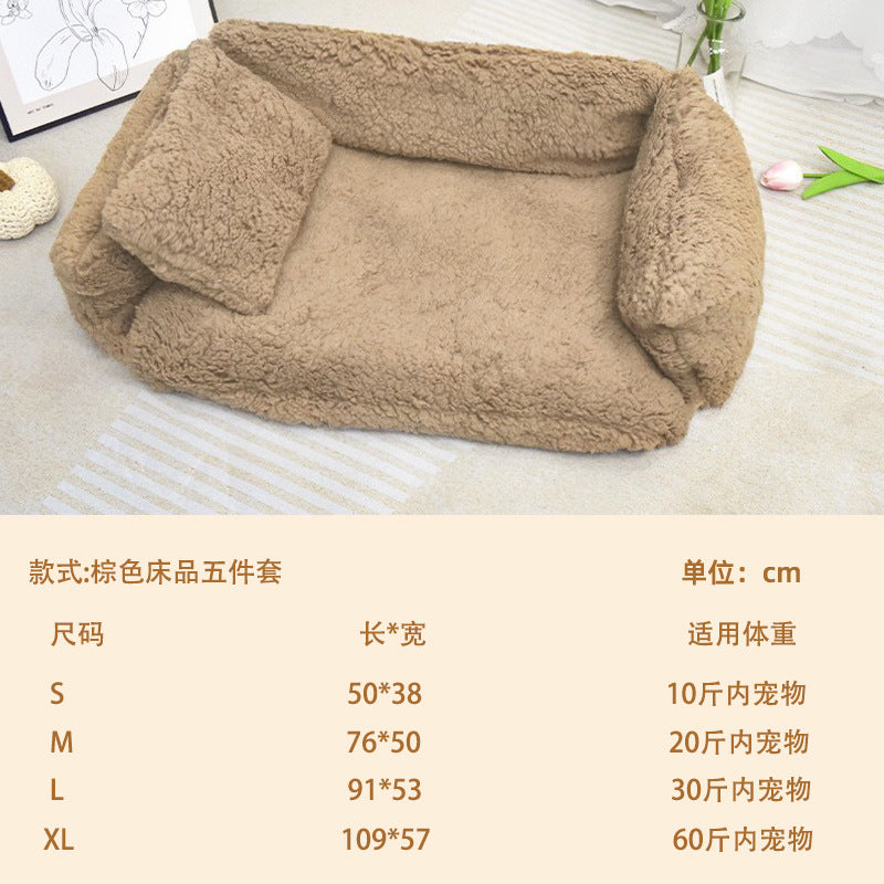 Cat Bed Four Seasons Universal Solid Wood Cat Bed Dog Bed Pet Dog Bed Off the Ground Dismantling and Washing Pet Bed Factory