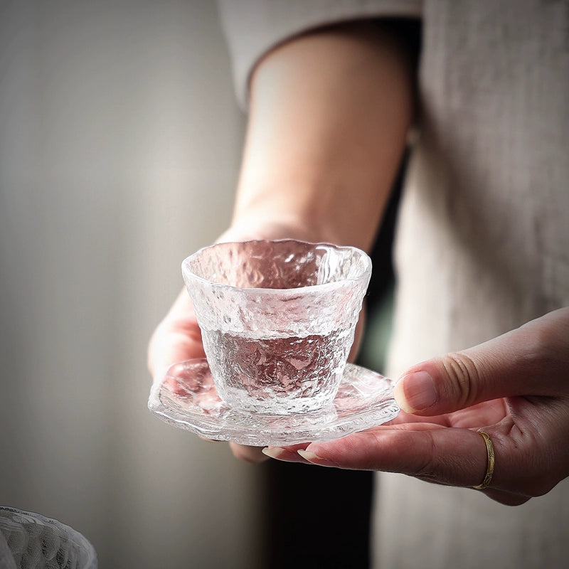 Retro ice dew Japanese wine glass sake glass glass white wine glass set spirit glass wine set wine dispenser wine cup