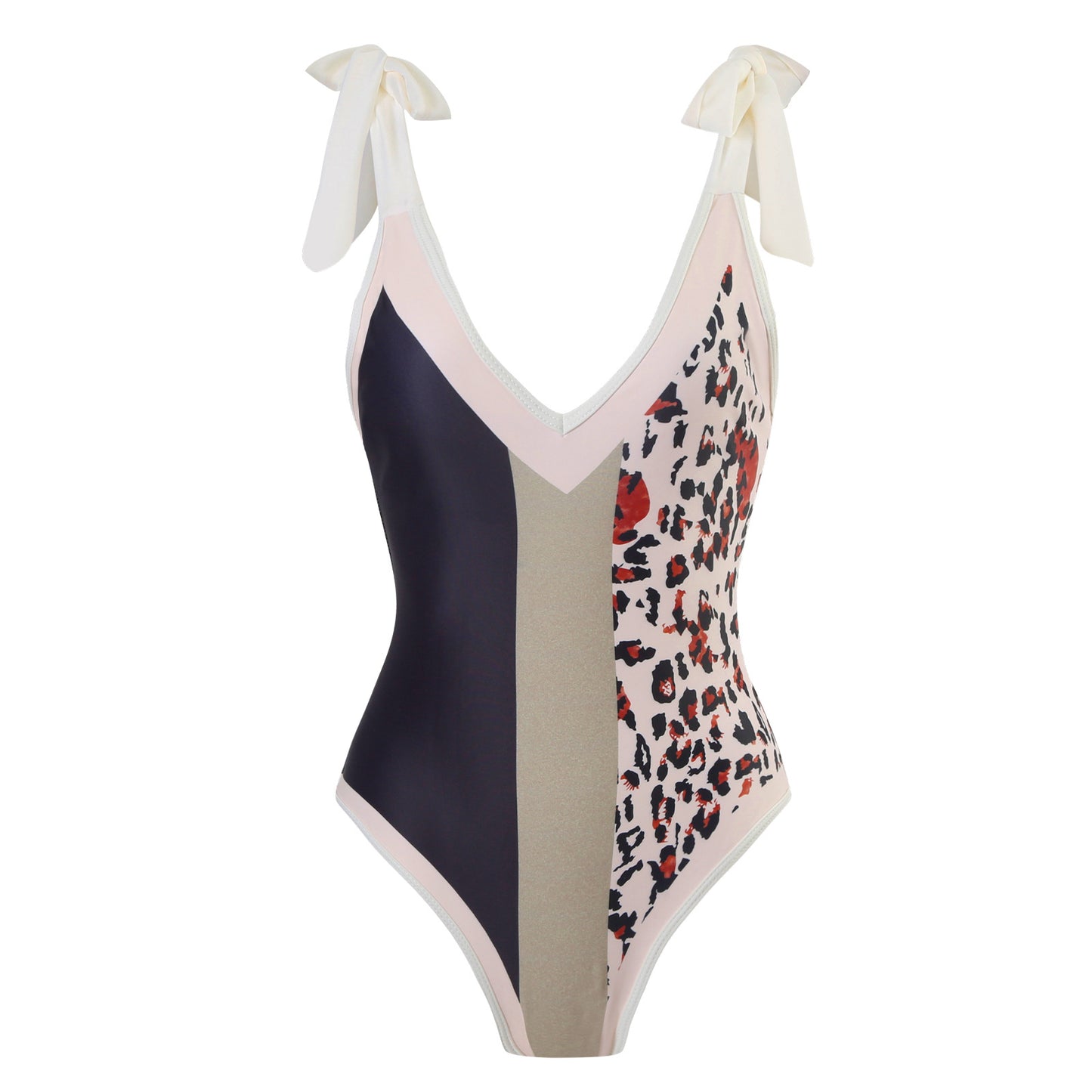 Sexy Retro One-Piece Swimsuit – Tight Fit, Strappy Design, Chiffon Cover-Up Skirt, European & American Fashion for Women