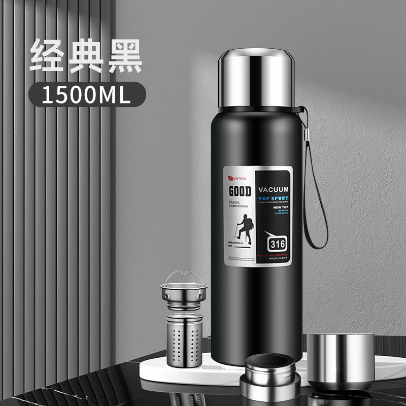 stainless steel thermos mug large capacity portable outdoor food grade vacuum car travel jug all-steel thermos mug