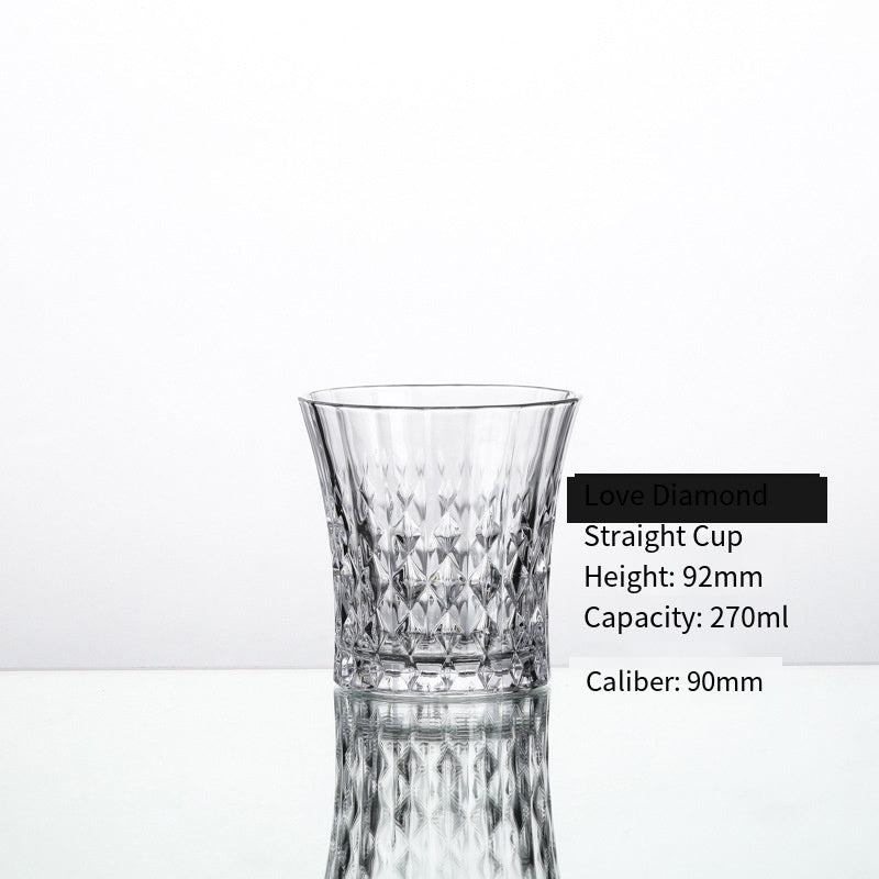 French original imported CDA luxury crystal glass fashion goblet Portuguese white wine glass diamond pattern red wine glass