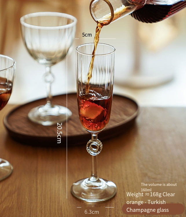 Siyue glass champagne goblet red wine glass household high-value luxury Nordic ins style creative wine cup