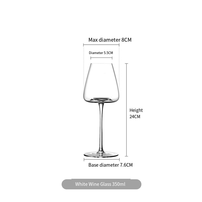 Luxury Handmade Burgundy Wine Glass – Ultra-Thin Crystal, Large Belly, Ideal for Tasting & Home Use