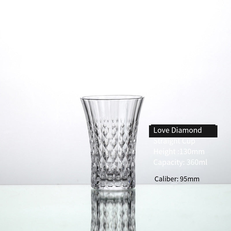 French original imported CDA luxury crystal glass fashion goblet Portuguese white wine glass diamond pattern red wine glass
