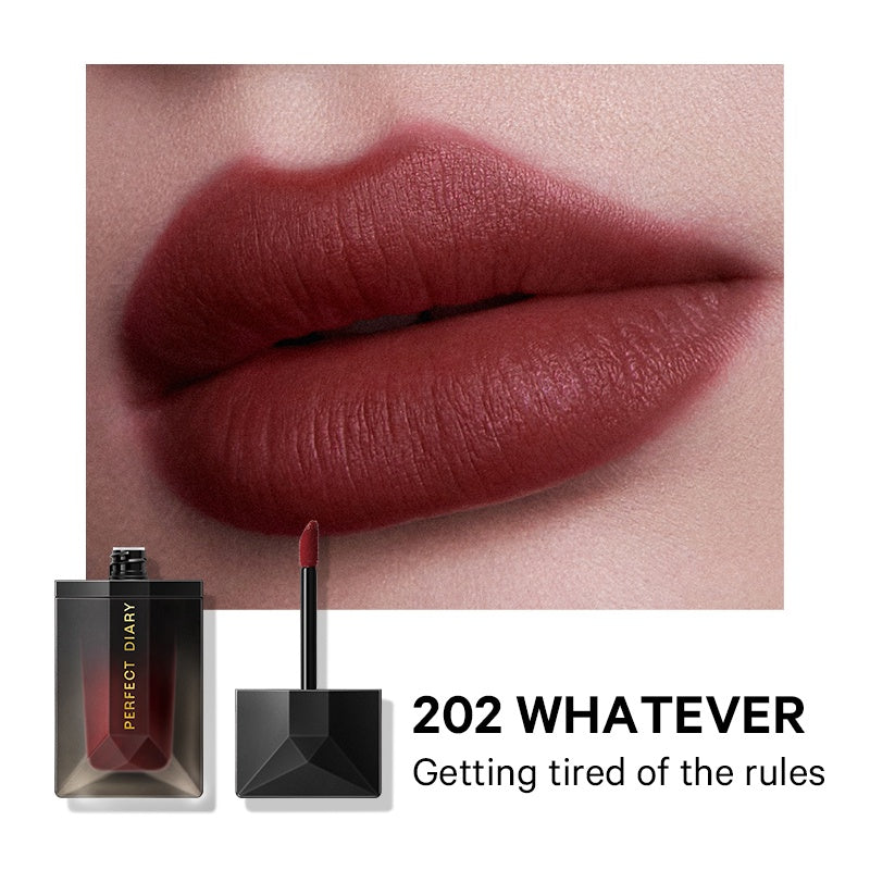 Perfect Diary Weightless Longwear Lip Stain Readme Lip Veil Sheer Matte Ultra Lightweight Lipstick 6 Shades Card-like Design 4g