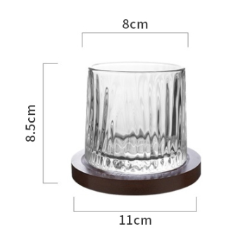 Zetten's Nordic Creative Rotating Whiskey Glass Diamond Stripe Personality Glass Wine Glass Wine Beer Decompression Cup