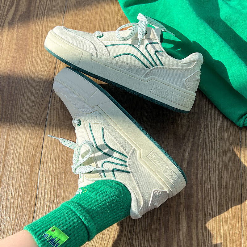white shoes women's autumn ins tide all-match shoes retro Japanese original women's shoes niche design canvas shoes thick-soled heightening sneakers