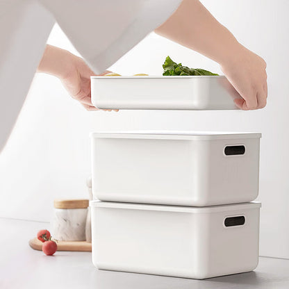 Vilscijon Japanese-style storage box storage basket sundries finishing box desktop multi-functional large storage underwear storage box