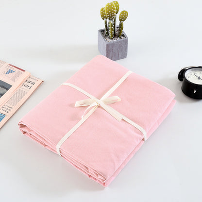 Cotton yarn-dyed washed cotton single product bed sheet fitted pillowcase Japanese style unprinted simple plaid solid color quilt cover