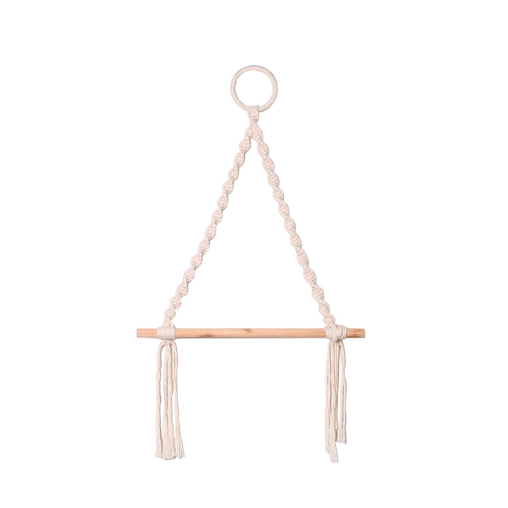 hot selling creative paper roll holder kitchen handmade cotton thread weaving punch-free hotel toilet paper holder vertical pendant