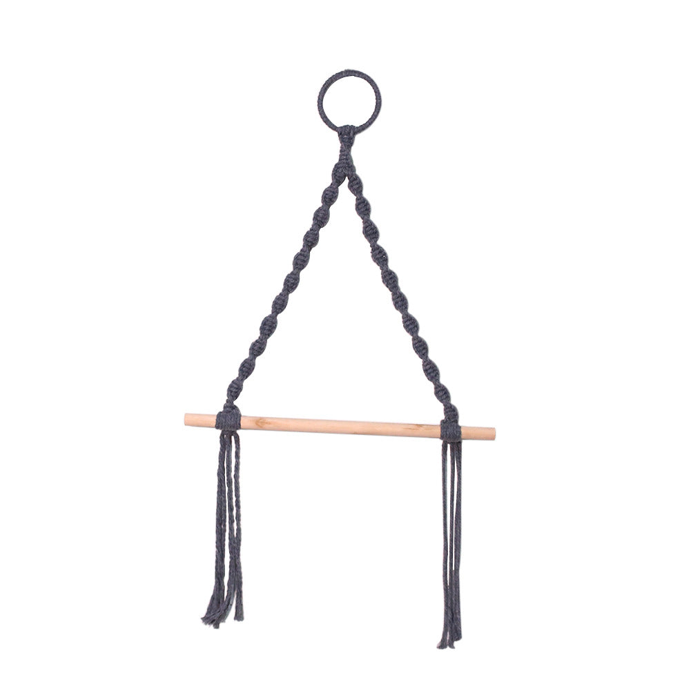 hot selling creative paper roll holder kitchen handmade cotton thread weaving punch-free hotel toilet paper holder vertical pendant