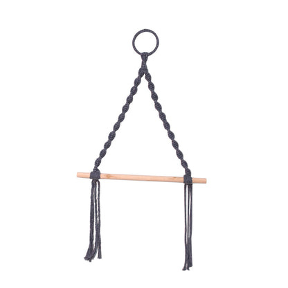 hot selling creative paper roll holder kitchen handmade cotton thread weaving punch-free hotel toilet paper holder vertical pendant