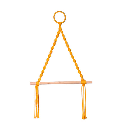 hot selling creative paper roll holder kitchen handmade cotton thread weaving punch-free hotel toilet paper holder vertical pendant
