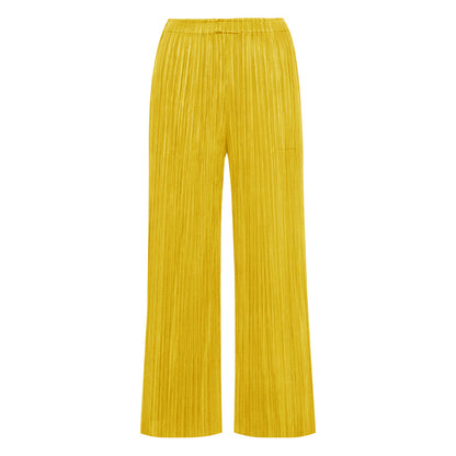 Loose pants ladies summer Miyake women's wear small wide-leg pants Japanese women's wear pleated pants casual pants women