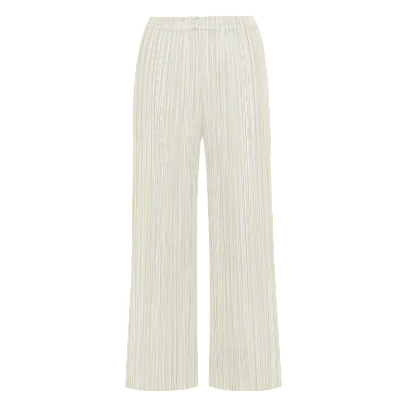 Loose pants ladies summer Miyake women's wear small wide-leg pants Japanese women's wear pleated pants casual pants women
