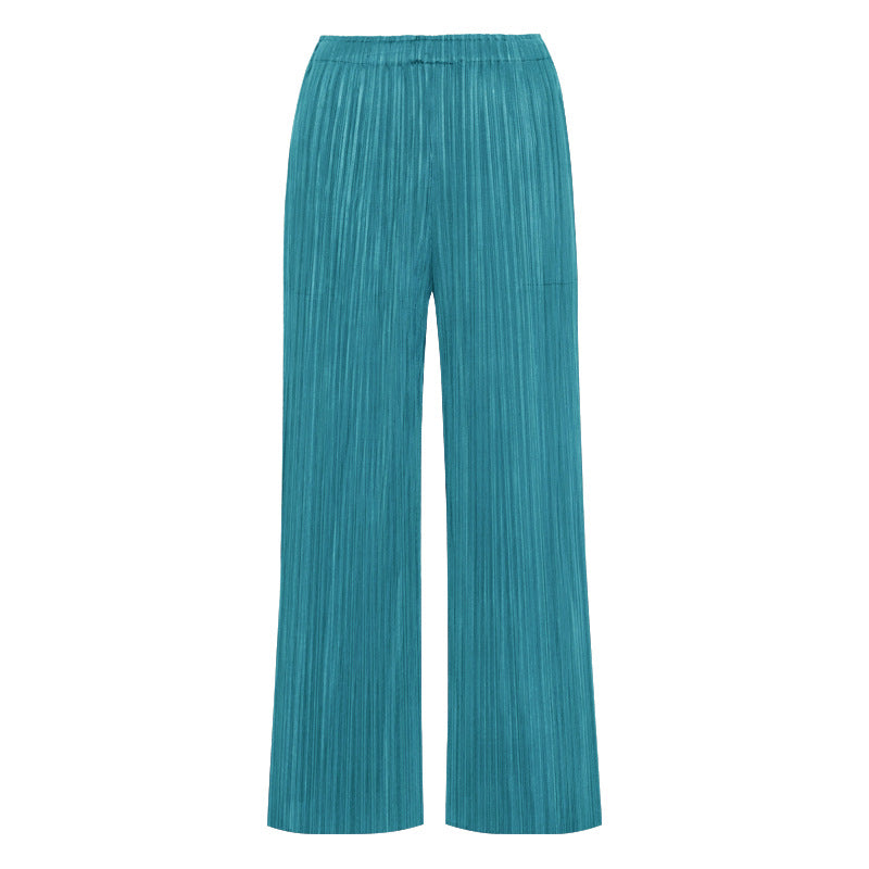 Loose pants ladies summer Miyake women's wear small wide-leg pants Japanese women's wear pleated pants casual pants women
