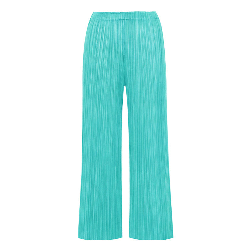 Loose pants ladies summer Miyake women's wear small wide-leg pants Japanese women's wear pleated pants casual pants women