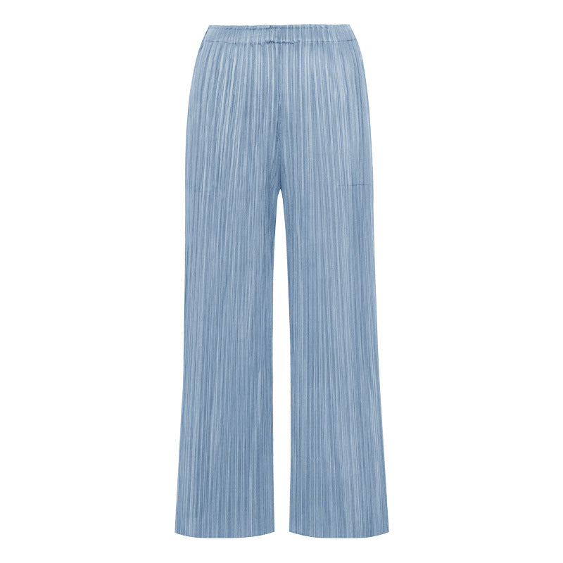 Loose pants ladies summer Miyake women's wear small wide-leg pants Japanese women's wear pleated pants casual pants women