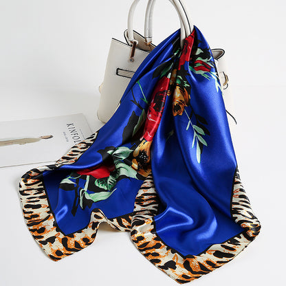 Special offer Hangzhou silk satin 90cm large square simulation silk scarf female wild scarf spring and autumn thin shawl sunscreen