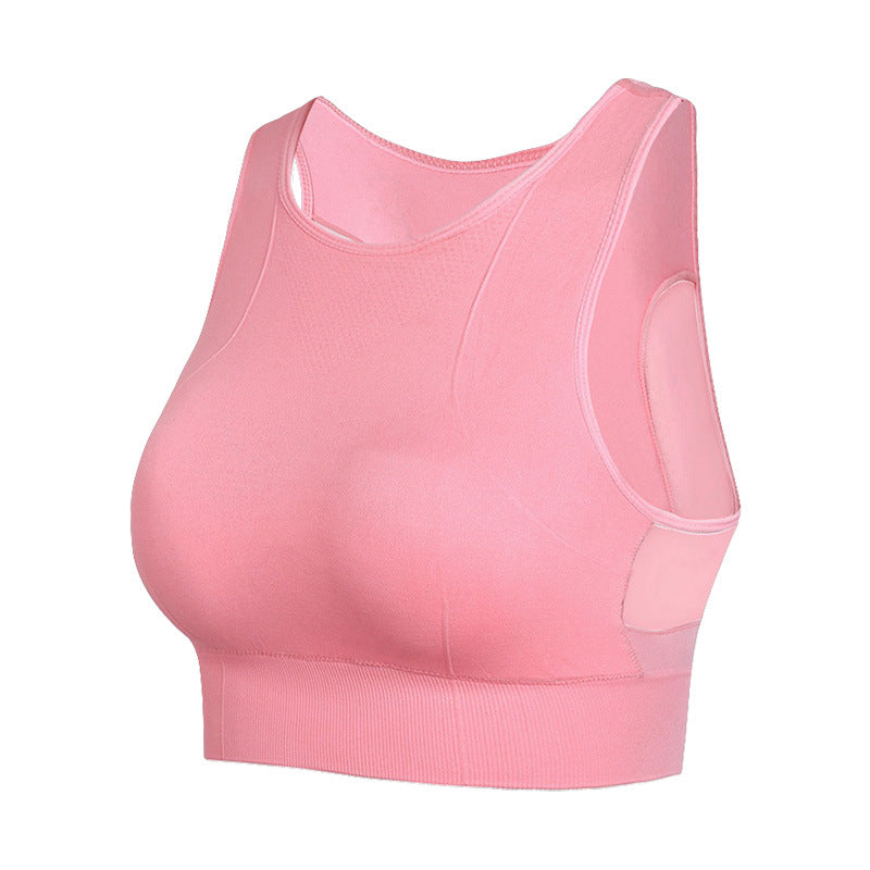 No steel ring mesh beauty back double-layer sports bra quick-drying shock-proof fitness yoga running sports underwear vest women