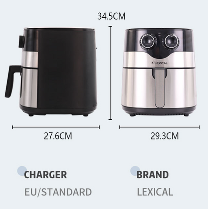 European standard cross-border large-capacity 8L stainless steel multi-function can be timed smoke-free household electric fryer air fryer wholesale