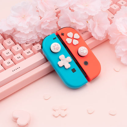 Extremely want genuine switch cat claw heart-shaped button stickers ns cross color stickers rocker cap protective sleeve accessories