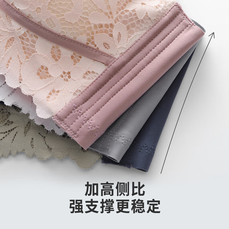 Urban beauty ladies no steel ring summer bra lace thin section natural latex cotton push-up underwear female bra
