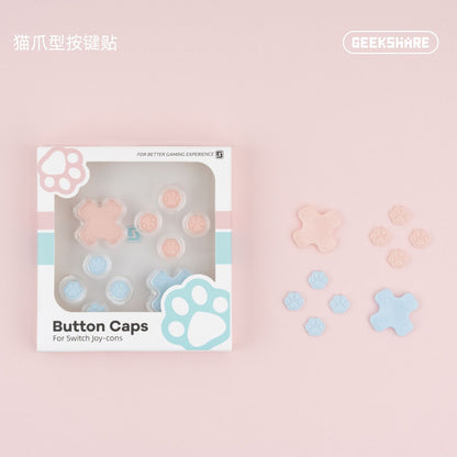 Extremely want genuine switch cat claw heart-shaped button stickers ns cross color stickers rocker cap protective sleeve accessories