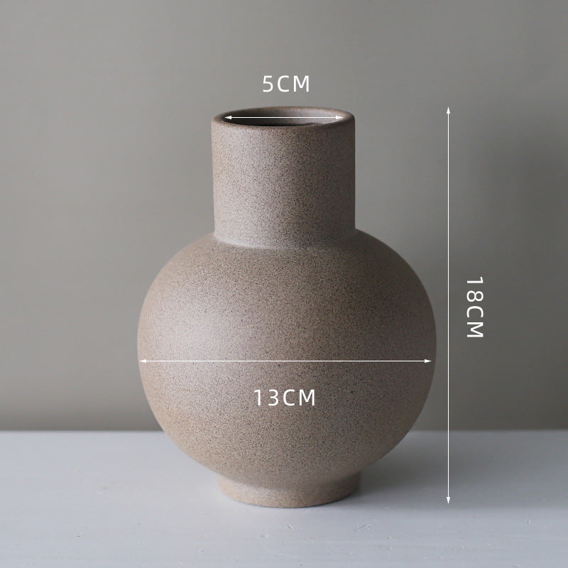Simple plain ceramic vase, home decoration, living room, creative dining table, TV cabinet, B&B, dried flowers, flower arrangement
