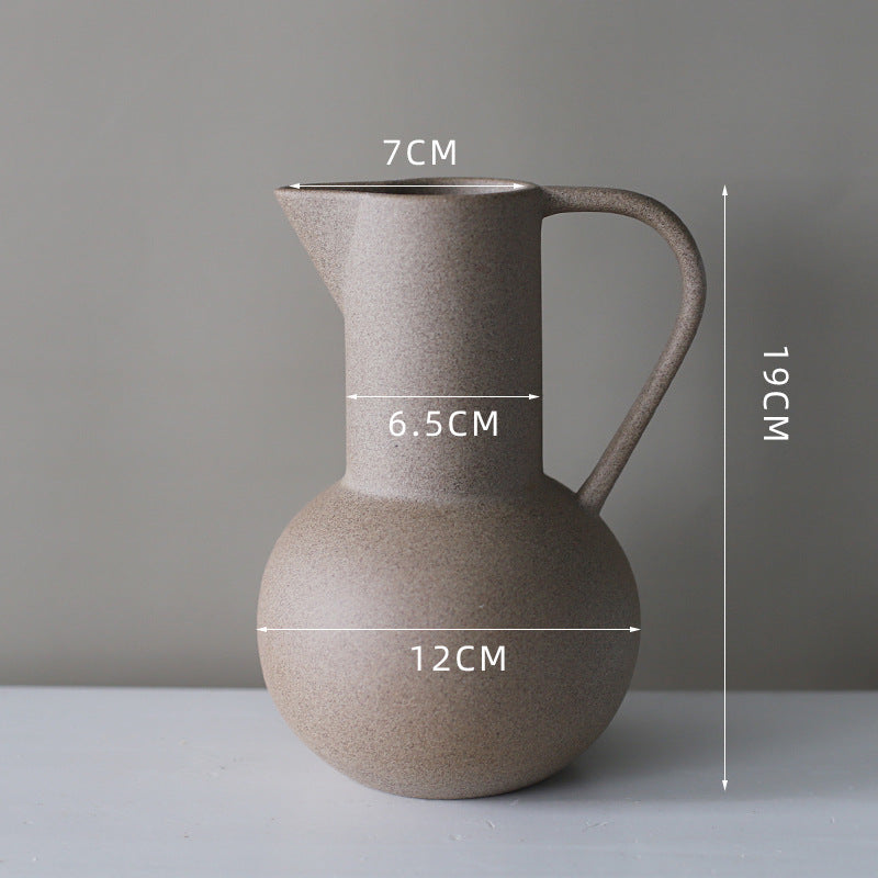 Simple plain ceramic vase, home decoration, living room, creative dining table, TV cabinet, B&B, dried flowers, flower arrangement