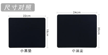 Blank mouse pad printable advertising pure black no logo rubber/diving material gift mouse pad
