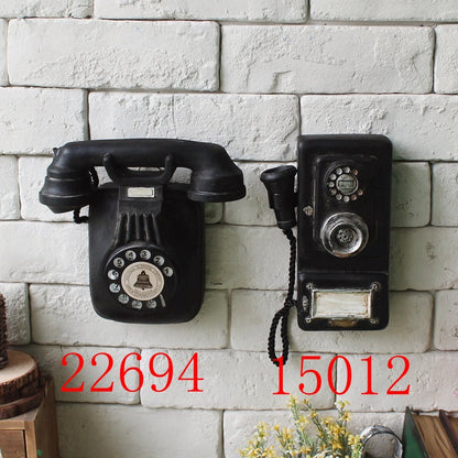 Bar Style Home Decoration Retro Doing Old Craft Ornament Wall Mounted Telephone