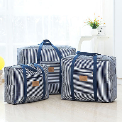 Nanjiren NanJiren storage bag reinforced thickened Oxford cloth waterproof luggage packing bag solid color cotton quilt moving bag consignment bag 50*40*25cm